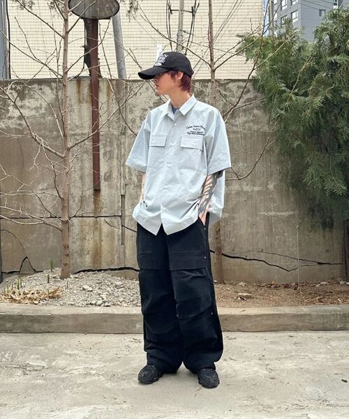 IDWS(アイドンワナセル)の「Ellim Half-Shirt Blue(シャツ/ブラウス・レディース・その他・0/1/2)」の3枚目の写真