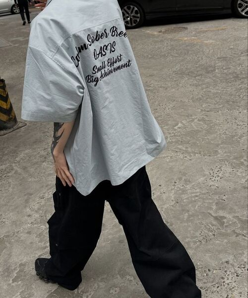 IDWS(アイドンワナセル)の「Ellim Half-Shirt Blue(シャツ/ブラウス・レディース・その他・0/1/2)」の4枚目の写真