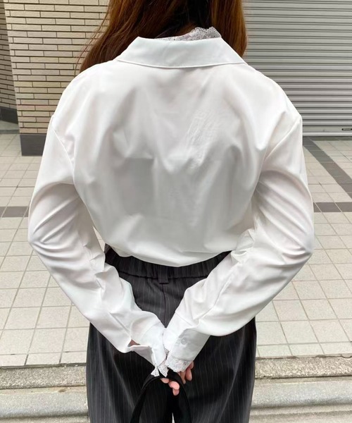 mebole(メボレ)の「レースパッチワークシャツ(シャツ/ブラウス・レディース・ホワイト/ブルー・FREE)」の21枚目の写真