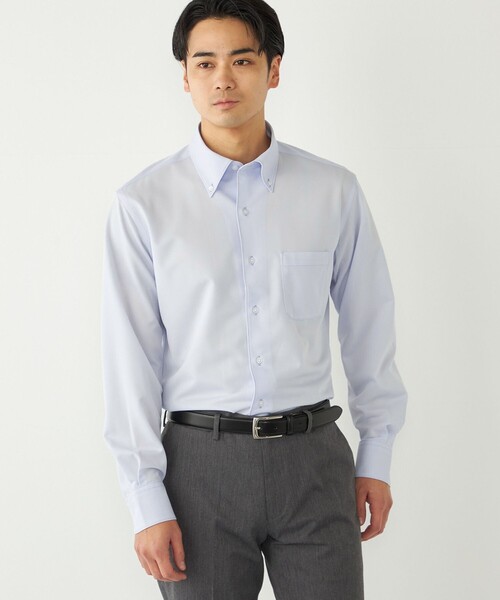 SHIPS Colors(シップス カラーズ)の「〈吸水速乾〉SMART TECH(R) ボタンダウン シャツ◇(ビジネスシャツ・メンズ・オフホワイト/ブルー/ホワイト/ライトブルー/ブラック・41/40/39/38/43/42/37)」の1枚目の写真
