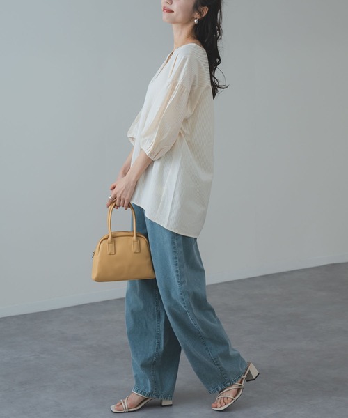 ANNA LUNA(アンナルナ)の「【ANNA LUNA】涼しげ素材 で 上品に 着映える ブラウス(シャツ/ブラウス・レディース・ブラック/ベージュ・MEDIUM)」の14枚目の写真