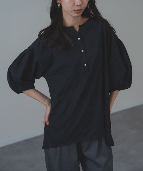 ANNA LUNA(アンナルナ)の「【ANNA LUNA】涼しげ素材 で 上品に 着映える ブラウス(シャツ/ブラウス・レディース・ブラック/ベージュ・MEDIUM)」の8枚目の写真