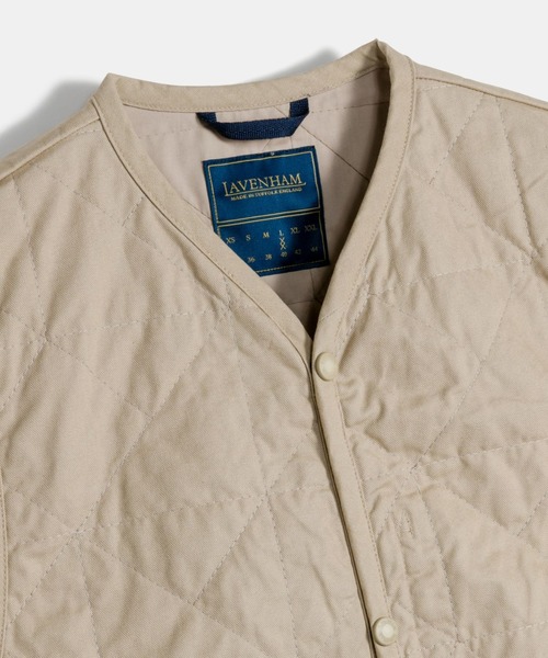 LAVENHAM（ラベンハム）の「Unwadded Worker Thornham Mens / アンワディッド ワーカー ソーンハム メンズ（ベスト・メンズ・ブラック/ストーン/ホワイト・M/XL）」の15枚目の写真