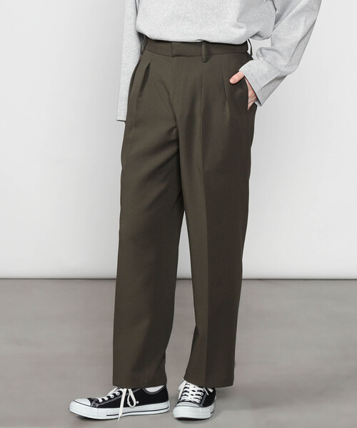 Morris & Sons（モリスアンドサンズ）の「MORRIS & SONS | 2タック ワイドスラックス MEN（スラックス・メンズ・グレー/ブラック/オリーブ・1/2/3）」の15枚目の写真