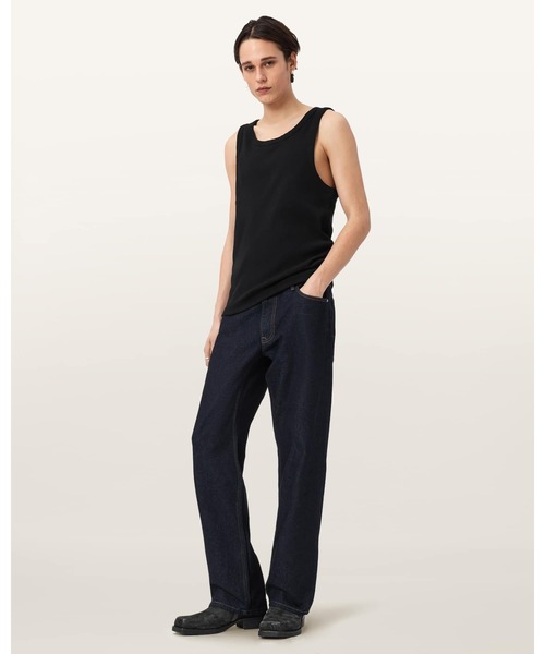 ALLSAINTS(オールセインツ)の「AXEL RIBBED COTTON VEST | AXEL リブ編み コットン ベスト(タンクトップ・メンズ・ブラック・M/S/XS)」の4枚目の写真
