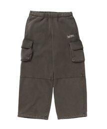 【BEN DAVIS(ベンデイビス)】FADED SWEAT CARGO PANTS / カーゴパンツ スウェット ワイドシルエット 裏起毛 ドローコード 刺繍 ≪セットアップ着用可能≫