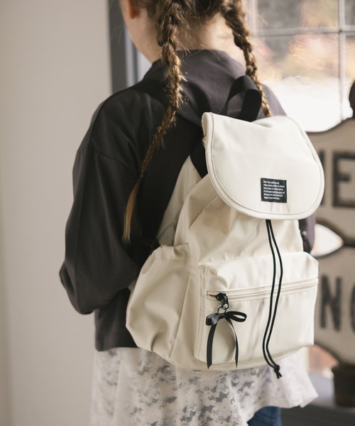 GLOBAL WORK（グローバルワーク）の「ドロストミニリュック/646537（バックパック/リュック・キッズ・ブラック/オフホワイト・FREE）」の11枚目の写真