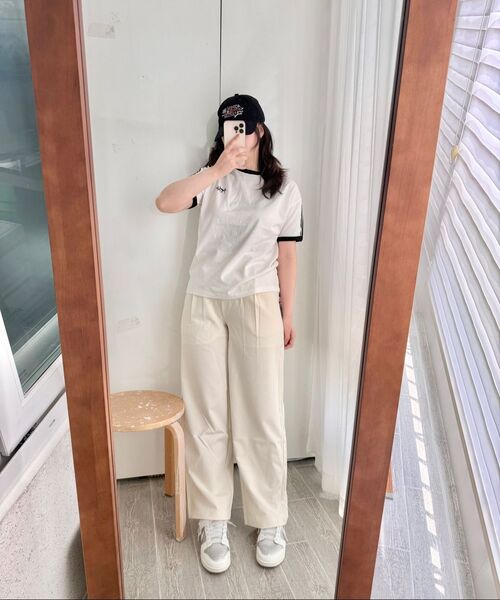 TEN PAST SEVEN(テン ファスト セブン)の「ショルダーテープリンガーTシャツ (2カラー)(Tシャツ/カットソー・メンズ・ホワイト/ブラック・SMALL/MEDIUM/LARGE)」の7枚目の写真