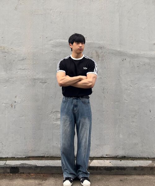 TEN PAST SEVEN(テン ファスト セブン)の「ショルダーテープリンガーTシャツ (2カラー)(Tシャツ/カットソー・メンズ・ホワイト/ブラック・SMALL/MEDIUM/LARGE)」の10枚目の写真