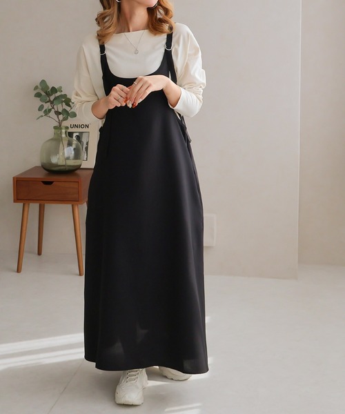 Social GIRL(ソーシャルガール)の「【SL】【it】【Social GIRL】キャミフレアワンピース(ワンピース・レディース・モカ/アイボリー・M)」の19枚目の写真