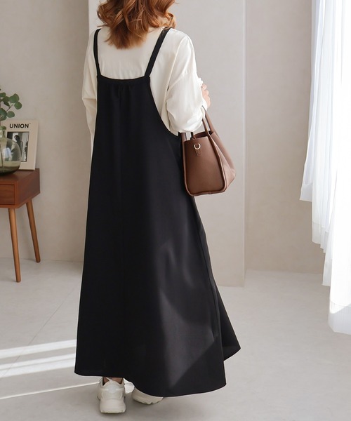 Social GIRL(ソーシャルガール)の「【SL】【it】【Social GIRL】キャミフレアワンピース(ワンピース・レディース・モカ/アイボリー・M)」の20枚目の写真