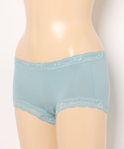 Triumph(トリンプ)の「スロギーフィット サニタリー ボーイズレングス sloggi Fit SAN. PT2(ショーツ・レディース・ブラック/グリーン・M/L)」の8枚目の写真