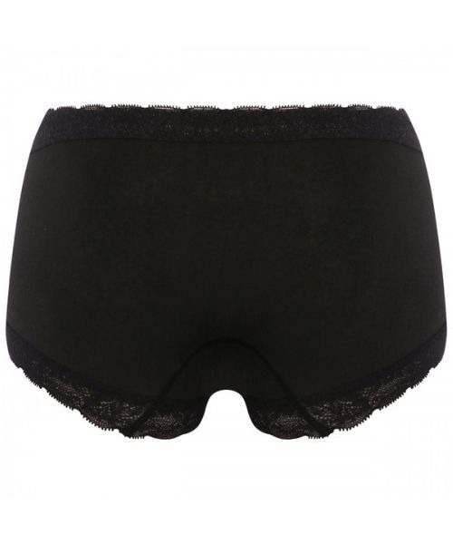 Triumph(トリンプ)の「スロギーフィット サニタリー ボーイズレングス sloggi Fit SAN. PT2(ショーツ・レディース・ブラック/グリーン・M/L)」の6枚目の写真