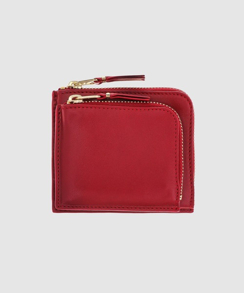 Wallet COMME des GARCONS（ウォレットコム デギャルソン）の「【OUTSIDE POCKET】L-ZIP WALLET（財布・メンズ・ブラック/レッド・ONE SIZE）」の2枚目の写真