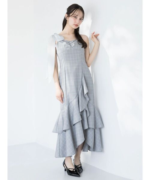 dazzlin（ダズリン）の「2WAYリボンキャミワンピース（ワンピース・レディース・アイボリー/チャコールグレー/ピンク/その他1・SMALL/MEDIUM）」の13枚目の写真