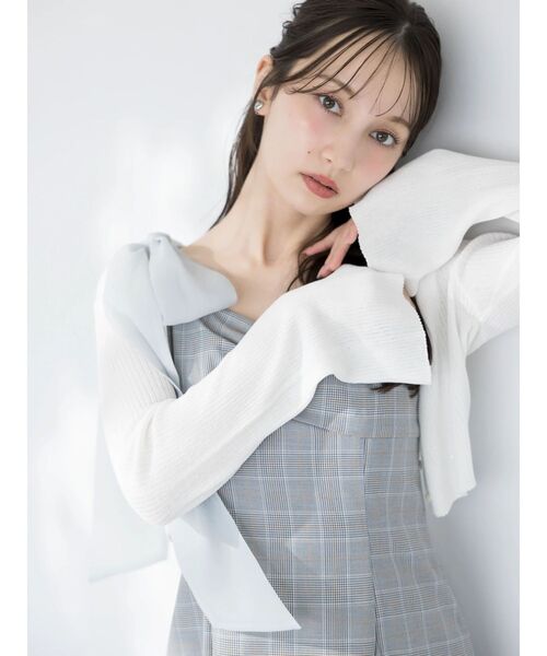 dazzlin（ダズリン）の「2WAYリボンキャミワンピース（ワンピース・レディース・アイボリー/チャコールグレー/ピンク/その他1・SMALL/MEDIUM）」の16枚目の写真