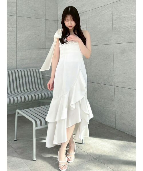 dazzlin（ダズリン）の「2WAYリボンキャミワンピース（ワンピース・レディース・アイボリー/チャコールグレー/ピンク/その他1・SMALL/MEDIUM）」の17枚目の写真