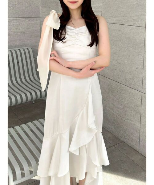 dazzlin（ダズリン）の「2WAYリボンキャミワンピース（ワンピース・レディース・アイボリー/チャコールグレー/ピンク/その他1・SMALL/MEDIUM）」の18枚目の写真