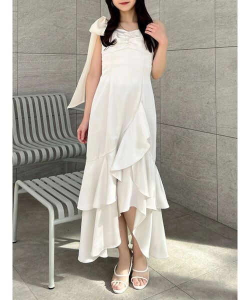 dazzlin（ダズリン）の「2WAYリボンキャミワンピース（ワンピース・レディース・アイボリー/チャコールグレー/ピンク/その他1・SMALL/MEDIUM）」の20枚目の写真