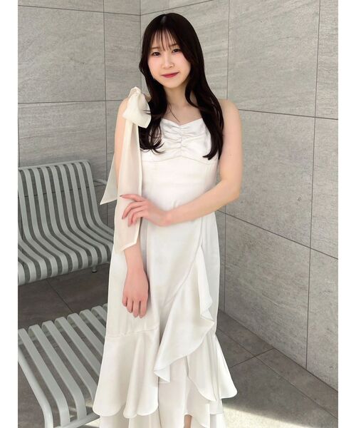 dazzlin（ダズリン）の「2WAYリボンキャミワンピース（ワンピース・レディース・アイボリー/チャコールグレー/ピンク/その他1・SMALL/MEDIUM）」の22枚目の写真