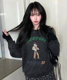 Popeye Vintage Raglan Sweatshirt Charcoal