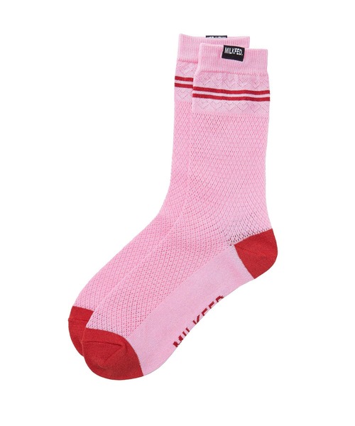 MILKFED.(ミルクフェド)の「MESH LINE SOCKS(ソックス/靴下・レディース・ピンク/ブラック/ホワイト・ONE SIZE)」の3枚目の写真