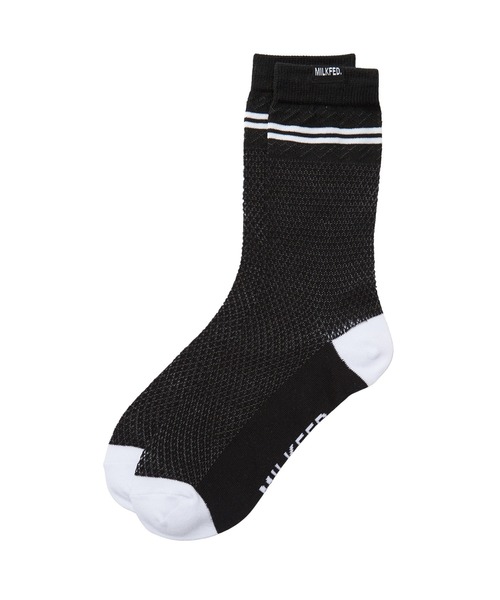 MILKFED.(ミルクフェド)の「MESH LINE SOCKS(ソックス/靴下・レディース・ピンク/ブラック/ホワイト・ONE SIZE)」の5枚目の写真