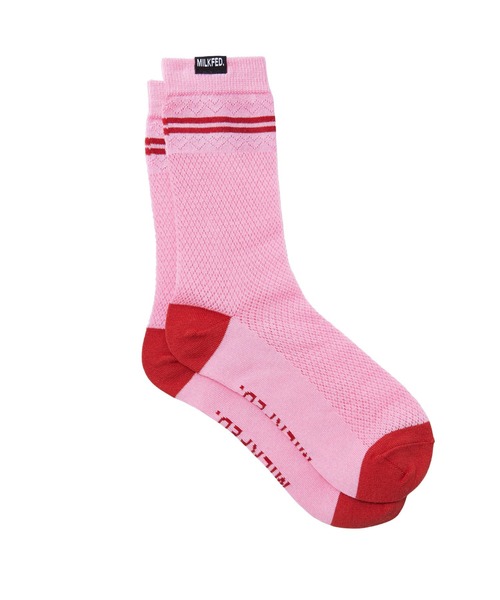 MILKFED.(ミルクフェド)の「MESH LINE SOCKS(ソックス/靴下・レディース・ピンク/ブラック/ホワイト・ONE SIZE)」の7枚目の写真