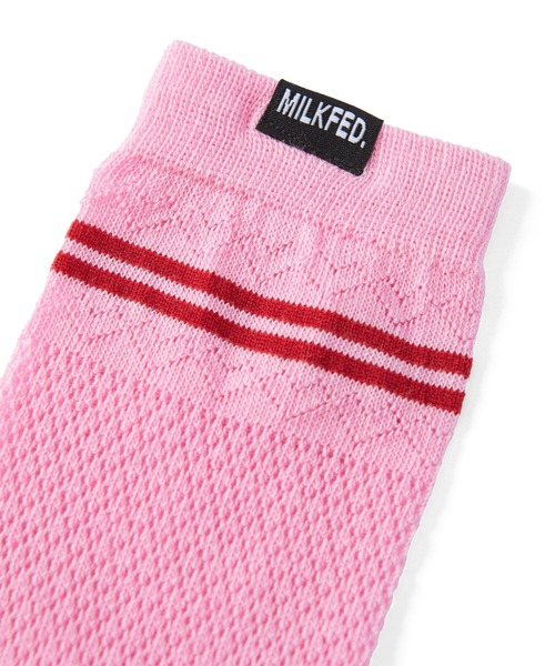 MILKFED.(ミルクフェド)の「MESH LINE SOCKS(ソックス/靴下・レディース・ピンク/ブラック/ホワイト・ONE SIZE)」の8枚目の写真