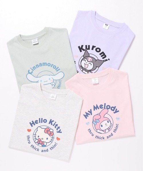 sanrio(サンリオ)の「【SANRIO/サンリオ】キャラクタープリント 7分袖WIDEシルエットTシャツ(Hello Kitty/My Melody/Cinnamoroll/Kuromi)(Tシャツ/カットソー・レディース・ライトピンク/ラベンダー/オートミール/ミント・MEDIUM/LARGE)」の7枚目の写真