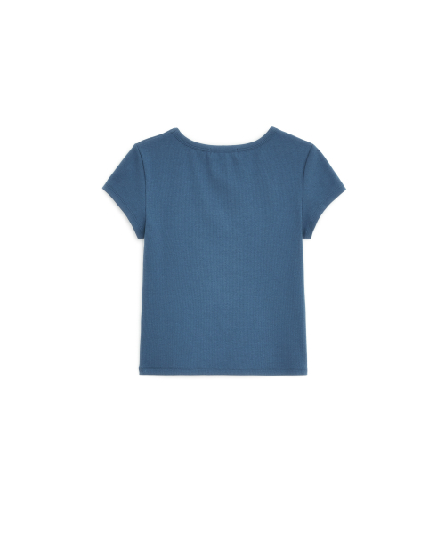 SUNBURNPROJECT(サンバーンプロジェクト)の「SUNBURN LOGO CAP SLEEVE T-SHIRT, BLUE(Tシャツ/カットソー・レディース・その他・SMALL/MEDIUM)」の3枚目の写真