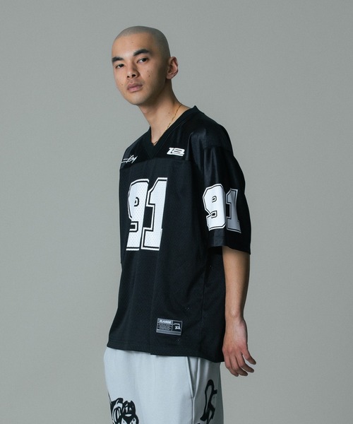 XLARGE(エクストララージ)の「FOOTBALL JERSEY(Tシャツ/カットソー・メンズ・ホワイト/ブラック/ブルー・S/XL/L/M)」の7枚目の写真