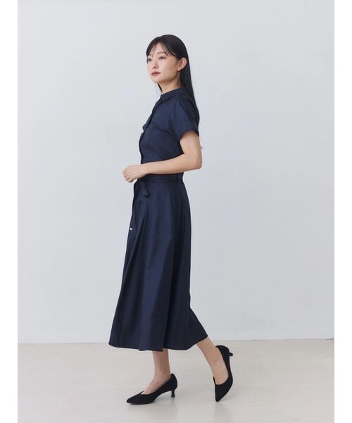 TONAL(トーナル)の「ハイウエスト細リボンフレアスカート(スカート・レディース・ピンク/ベージュ/モカ/ネイビー・MEDIUM/SMALL)」の14枚目の写真