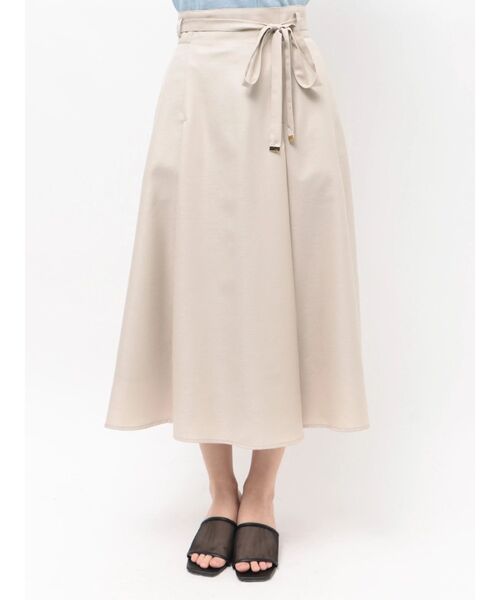 TONAL(トーナル)の「ハイウエスト細リボンフレアスカート(スカート・レディース・ピンク/ベージュ/モカ/ネイビー・MEDIUM/SMALL)」の18枚目の写真