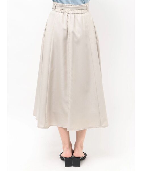 TONAL(トーナル)の「ハイウエスト細リボンフレアスカート(スカート・レディース・ピンク/ベージュ/モカ/ネイビー・MEDIUM/SMALL)」の18枚目の写真