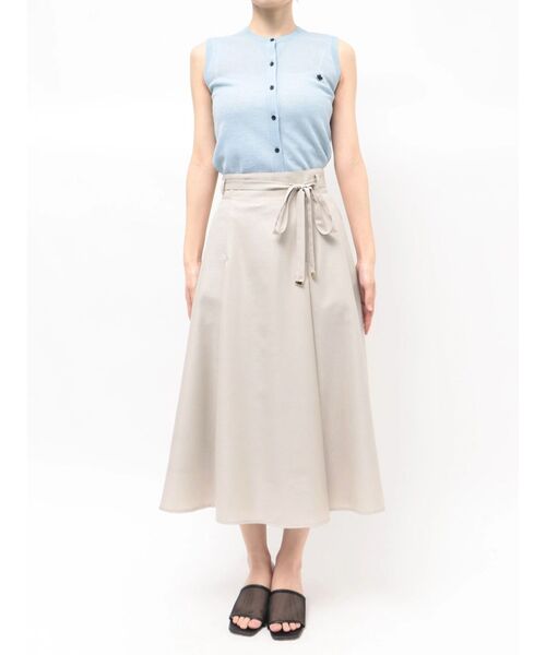 TONAL(トーナル)の「ハイウエスト細リボンフレアスカート(スカート・レディース・ピンク/ベージュ/モカ/ネイビー・MEDIUM/SMALL)」の13枚目の写真