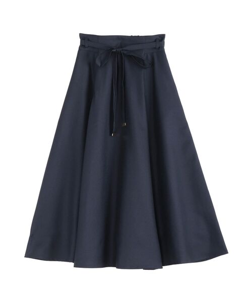 TONAL(トーナル)の「ハイウエスト細リボンフレアスカート(スカート・レディース・ピンク/ベージュ/モカ/ネイビー・MEDIUM/SMALL)」の7枚目の写真