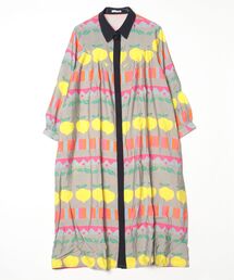 sandy | フルーツ柄配色レギュラーカラーOP(ワンピース)