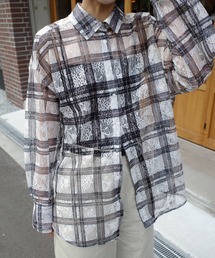 Marient | レースチェックシアーSH(シャツ/ブラウス)