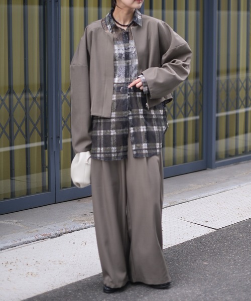 Marient（マリエント）の「レースチェックシアーSH（シャツ/ブラウス・レディース・ブラック/ホワイト・FREE）」の13枚目の写真