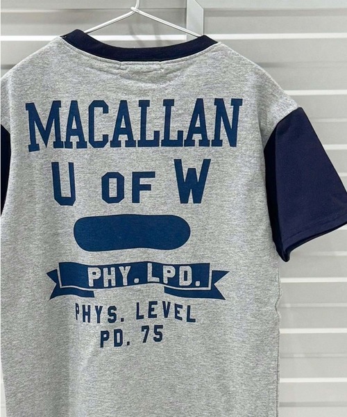 Universal Style Wear（ユニバーサルスタイルウェア）の「ラグランプリントロゴ半袖Tシャツ（Tシャツ/カットソー・キッズ・グレー系その他/ホワイト×グリーン/サックスブルー/杢グレー/オレンジ系その他/ネイビー系/ダークグリーン/ブラック系その他/ベージュ系その他/ダークグリーン系2/ダークグリーン系1/ホワイト×ネイビー/グレー系その他2/ネイビー/チャコール・120cm/130cm/140cm/150cm/160cm）」の8枚目の写真