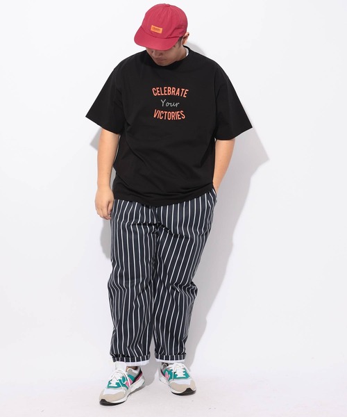 B&T CLUB(ビーティークラブ)の「Tシャツ 半袖 メンズ 大きいサイズ ヒヤテック USAコットン ハートプリント クルーネック B&T CLUB (ビーアンドティークラブ)(Tシャツ/カットソー・メンズ・オレンジ/ネイビー/ブラック/ホワイト・X3(6L~7L)/X2(4L~5L)/X1(3L~4L)/X4(8L~9L))」の7枚目の写真