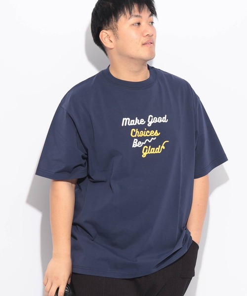 B&T CLUB(ビーティークラブ)の「Tシャツ 半袖 メンズ 大きいサイズ ヒヤテック USAコットン ハートプリント クルーネック B&T CLUB (ビーアンドティークラブ)(Tシャツ/カットソー・メンズ・オレンジ/ネイビー/ブラック/ホワイト・X3(6L~7L)/X2(4L~5L)/X1(3L~4L)/X4(8L~9L))」の10枚目の写真