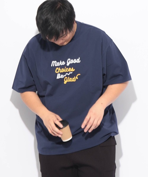 B&T CLUB(ビーティークラブ)の「Tシャツ 半袖 メンズ 大きいサイズ ヒヤテック USAコットン ハートプリント クルーネック B&T CLUB (ビーアンドティークラブ)(Tシャツ/カットソー・メンズ・オレンジ/ネイビー/ブラック/ホワイト・X3(6L~7L)/X2(4L~5L)/X1(3L~4L)/X4(8L~9L))」の13枚目の写真