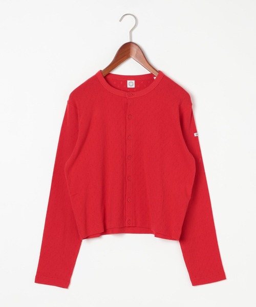 ORCIVAL(オーシバル)の「【ORCIVAL(オーシバル)】クル-ネックメッシュカーディガン(Tシャツ/カットソー・レディース・ブラック/レッド・FREE)」の1枚目の写真