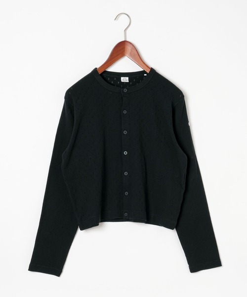 ORCIVAL(オーシバル)の「【ORCIVAL(オーシバル)】クル-ネックメッシュカーディガン(Tシャツ/カットソー・レディース・ブラック/レッド・FREE)」の2枚目の写真