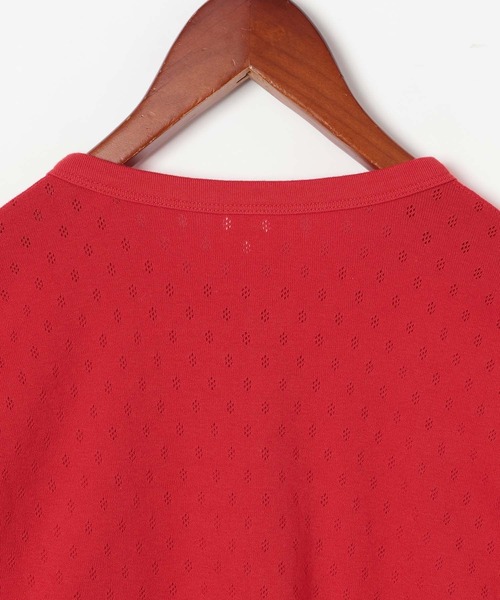 ORCIVAL(オーシバル)の「【ORCIVAL(オーシバル)】クル-ネックメッシュカーディガン(Tシャツ/カットソー・レディース・ブラック/レッド・FREE)」の4枚目の写真