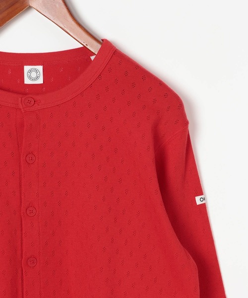 ORCIVAL(オーシバル)の「【ORCIVAL(オーシバル)】クル-ネックメッシュカーディガン(Tシャツ/カットソー・レディース・ブラック/レッド・FREE)」の6枚目の写真