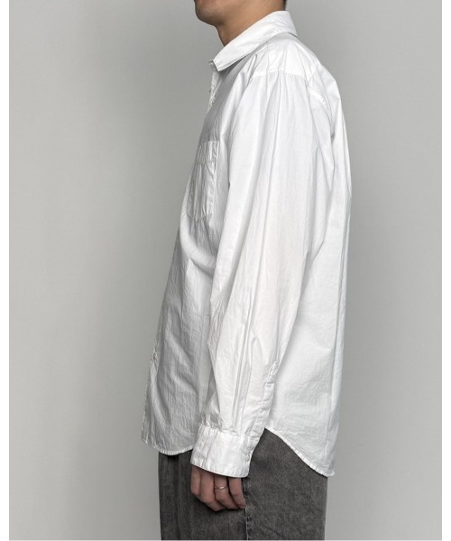 CrawLey edge(クローリーエッジ)の「【CrawLey edge/ クローリーエッジ】 Olympic cotton Regular Shirt/ オリンピック コットン レギュラー シャツ(シャツ/ブラウス・メンズ・ブルー/ホワイト・L/M)」の4枚目の写真