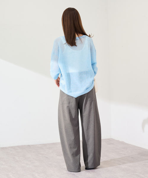 FRAMeWORK（フレームワーク）の「撥水強撚PEアジャストパンツ（スラックス・レディース・チャコールグレー/ネイビー・38/36/40）」の19枚目の写真